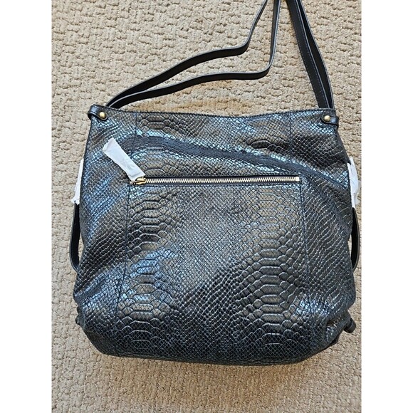 orYANY | Bags | Oryany Black Crocs Embossed Patent Leather  orYANY Black Croc Embossed Patent Leather Shoulder Bag Handbag